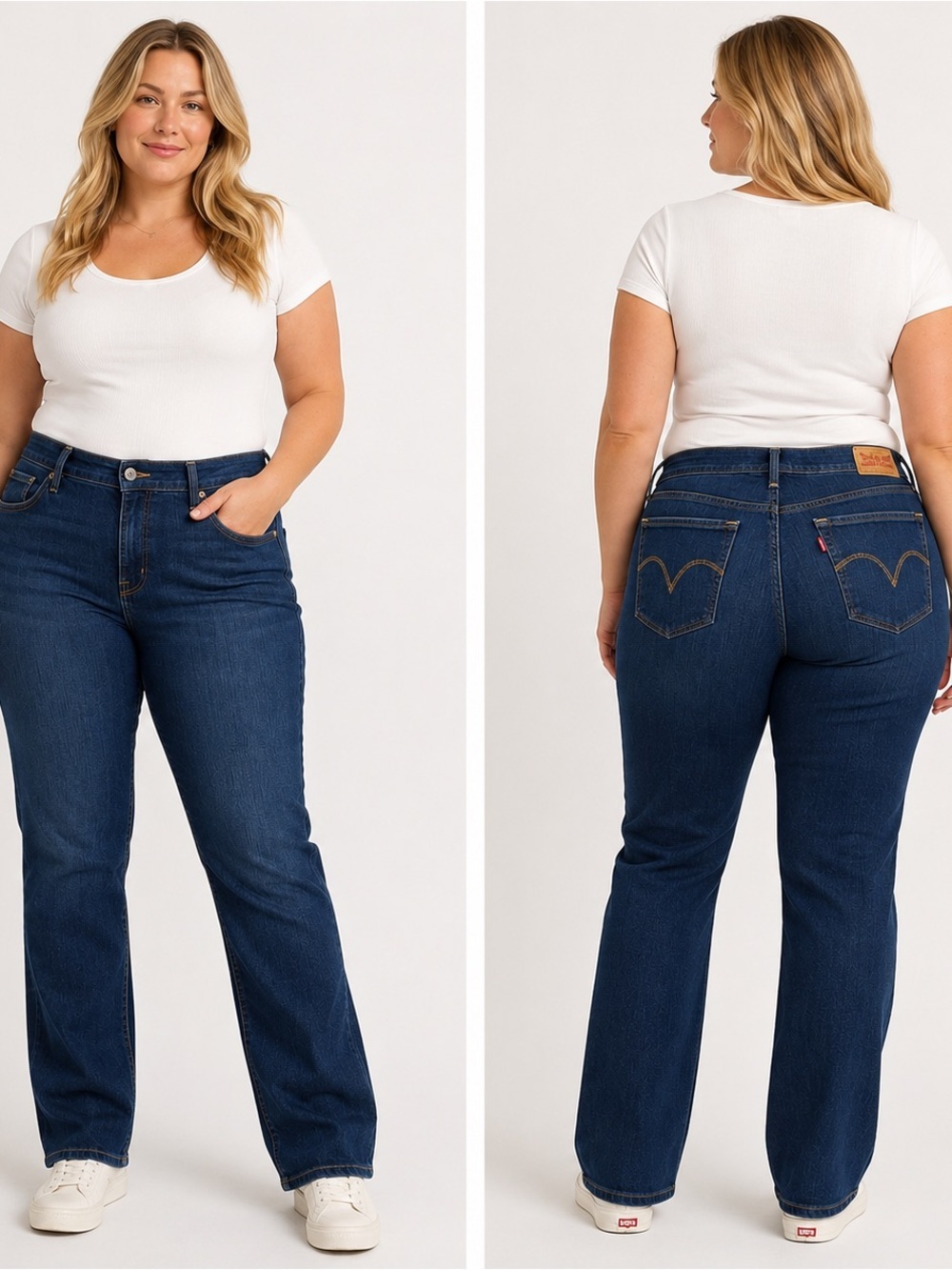 Levi’s Perfectly Slimming Straight Leg Jeans Women’s 14M 32x32 Dark Wash Stretch